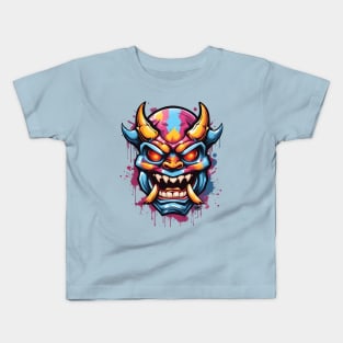 Oni - Japanese Demon, Graffiti Art Kids T-Shirt